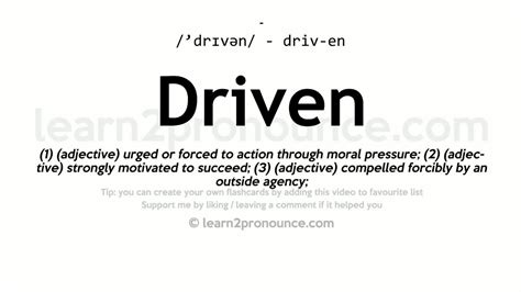 driven synonym|Driven Definition & Meaning .
